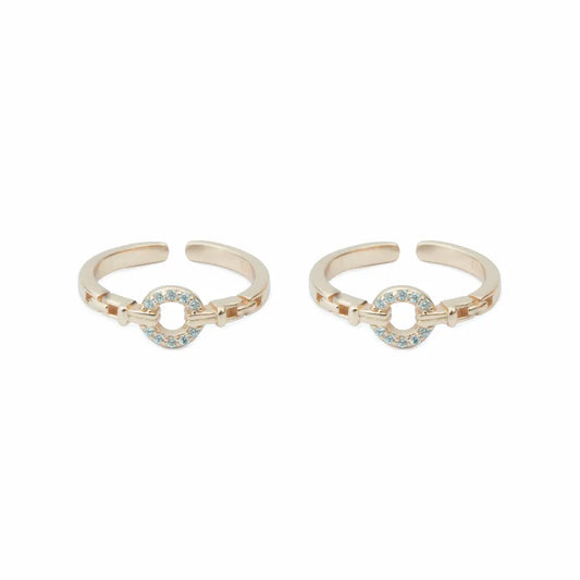 Celeste Circle 925 Silver Adjustable Toe Ring
