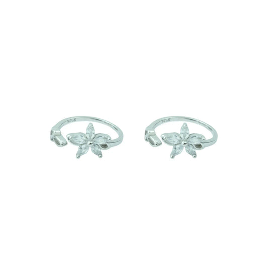 Floral Grace Adjustable Toe Ring (Rose Gold Finish)-925 Silver