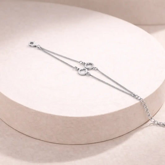 Ethereal 925 Silver Infinite Glow Adjustable Bracelet