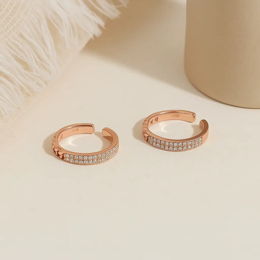 Classic Sparkle 925 Silver Adjustable Toe Ring