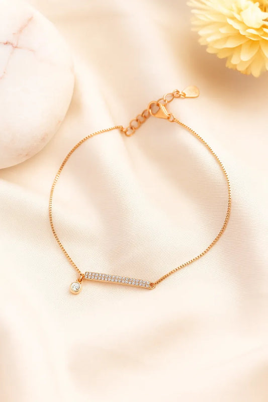 RosΓ© Charm Floral Kada - 925 Silver