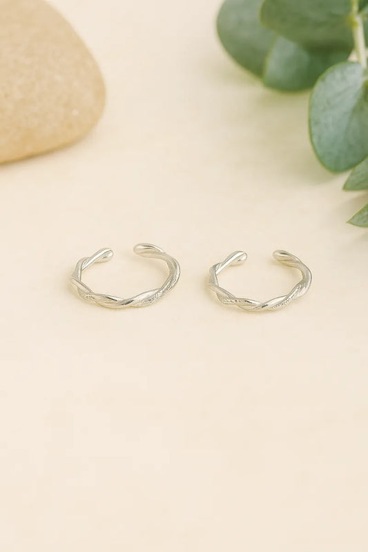 Twist Grace 925 Silver Adjustable Toe Ring