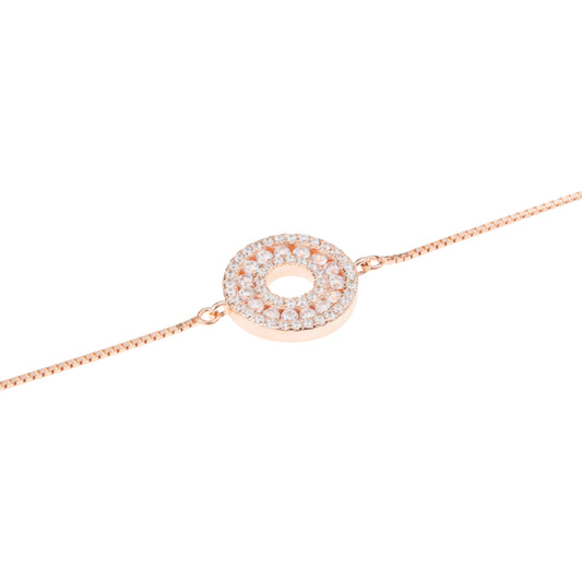 Rose Halo Harmony Anklet - 925 Silver