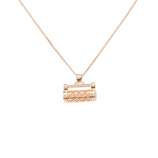 Golden Scroll Necklace - 925 Silver