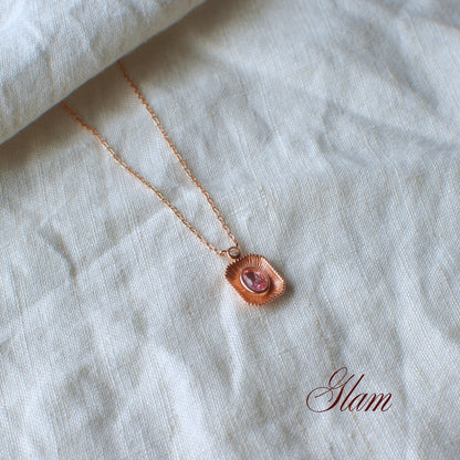 Elegant Oval Charm Necklace - 925 Silver