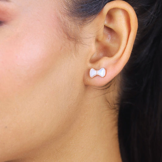 Bow Bliss Earrings  - 925 Silver