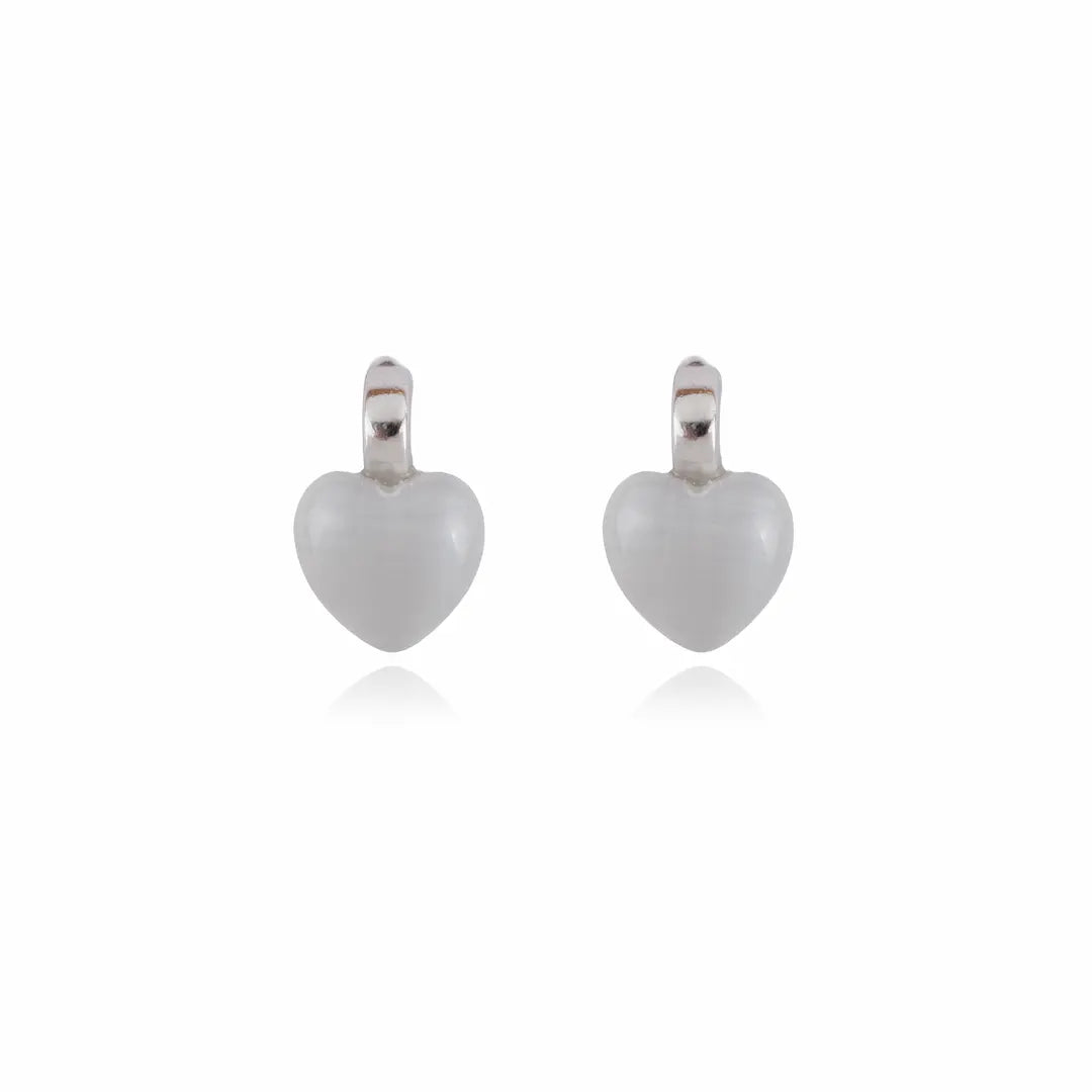Moonlit Bloom 925 Silver Rhodium Floral Studs
