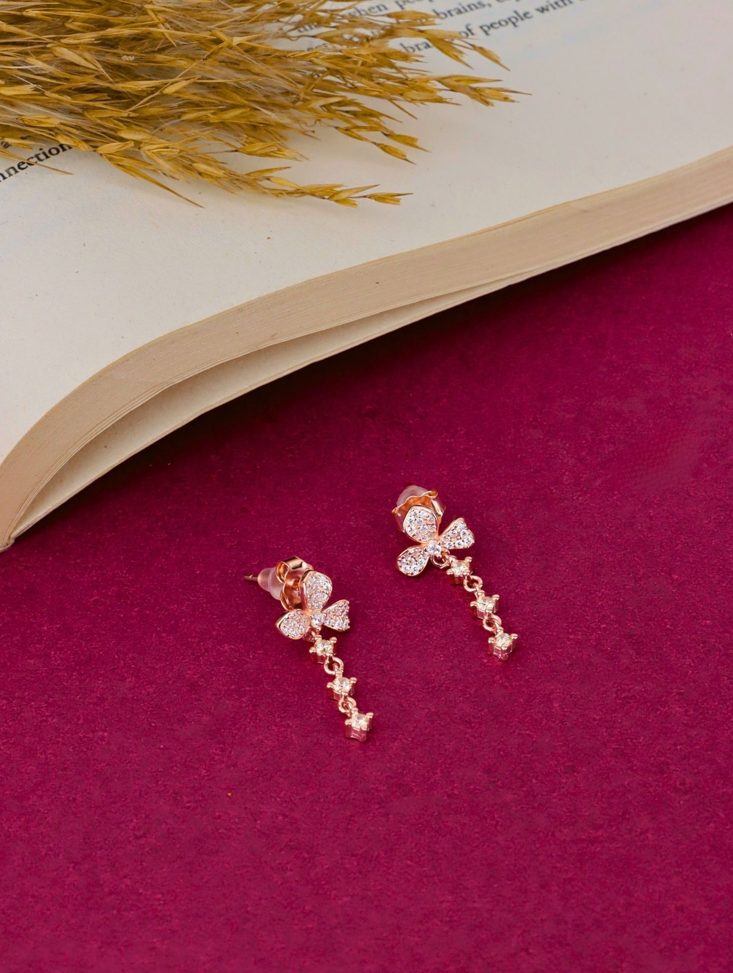 The Twilight Bloom Drop Earrings - 925 Silver