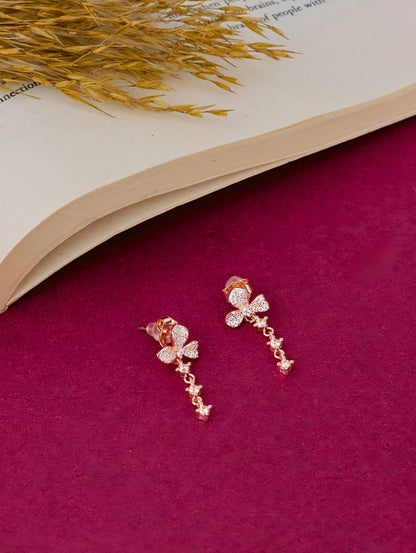 The Twilight Bloom Drop Earrings - 925 Silver