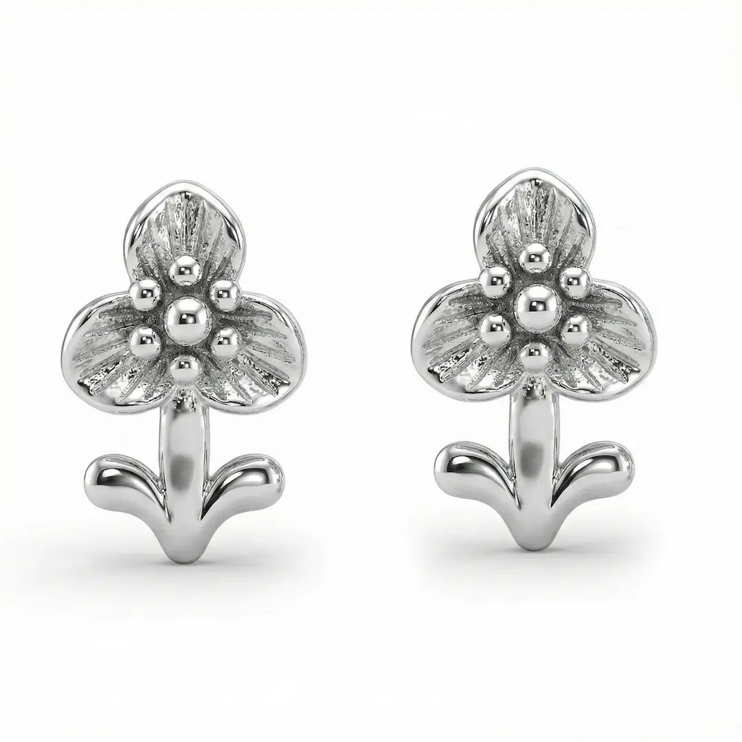 The Blossom Charm Sterling Silver Earrings - 925 Silver
