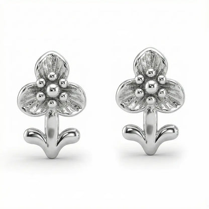 The Blossom Charm Sterling Silver Earrings - 925 Silver