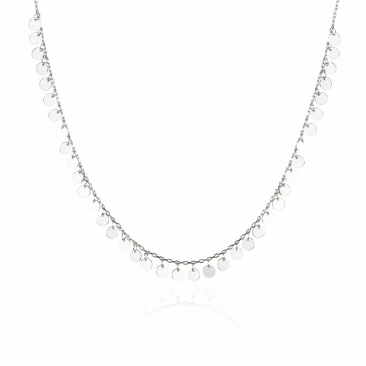Luna Drift 925 Silver Adjustable Charm Chain Necklace