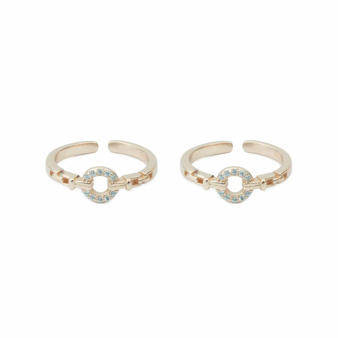 Celeste Circle 925 Silver Adjustable Toe Ring