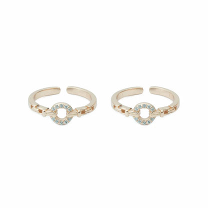 Celeste Circle 925 Silver Adjustable Toe Ring