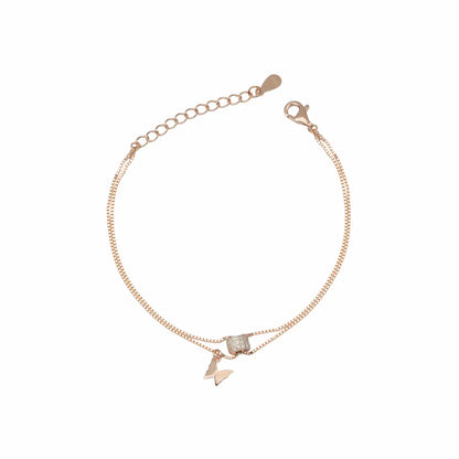 925 Sterling Silver Enchanted Butterfly Adjustable Multi-Strand Bracelet