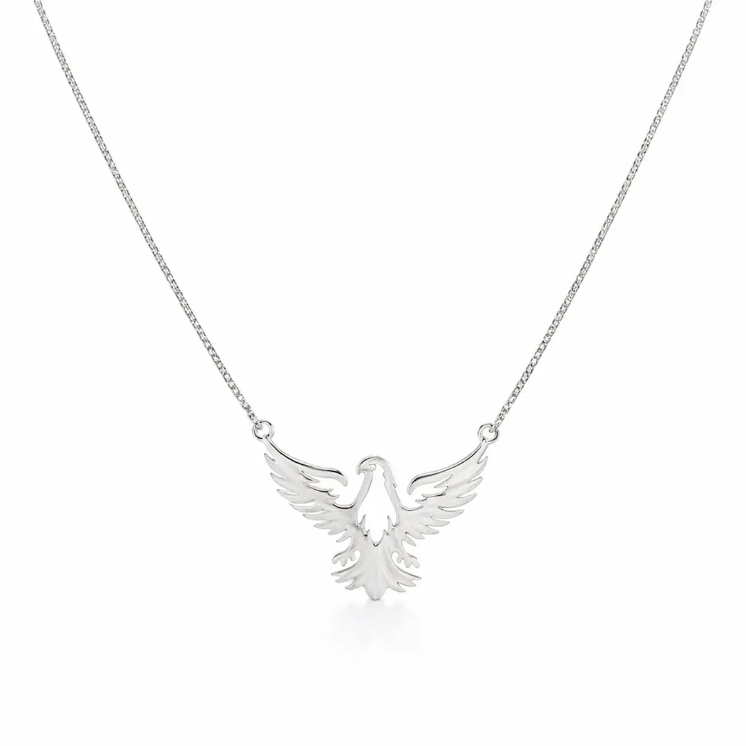 Graceful 925 Silver Majestic Eagle Wings Adjustable Pendant Chain
