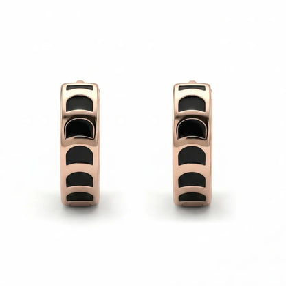 The Noir Wave Hoops Earrings - 925 Silver