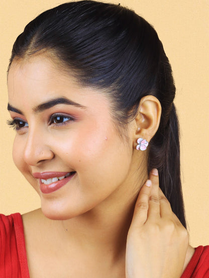 The Petal Swirl Earrings - 925 Silver