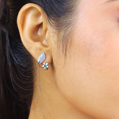 Verdant Whisper Earrings - 925 Silver