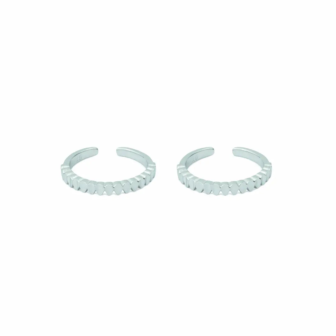Elegant Braided Wave  Adjustable Toe Ring-925 Silver (Copy)