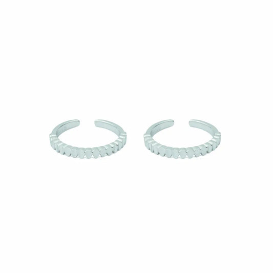 Elegant Braided Wave  Adjustable Toe Ring-925 Silver (Copy)