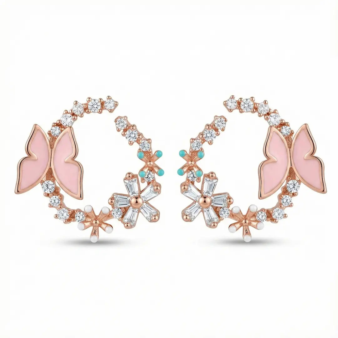 Blossom Flutter Earrings  - 925 Silver