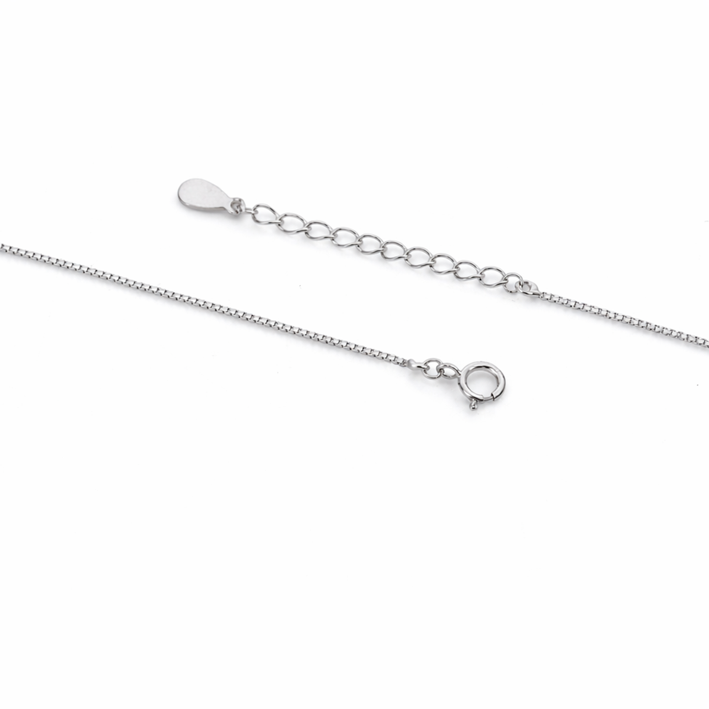 Sparkling 925 Silver Floral Trio Adjustable Pendant Necklace