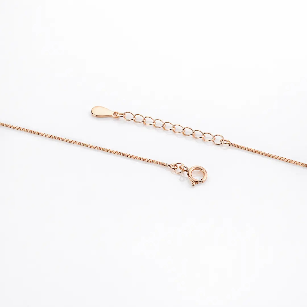 Celestial Cloud 925 Silver Adjustable Rose Gold Necklace