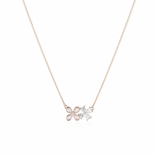 925 Silver Floral Spark Adjustable Charm Chain