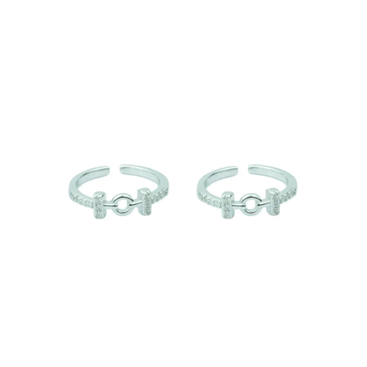 Linka Glow 925 Silver Adjustable Toe Ring