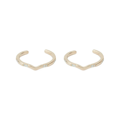 925 Silver Rose Gold Serenity Curve Adjustable Toe Ring