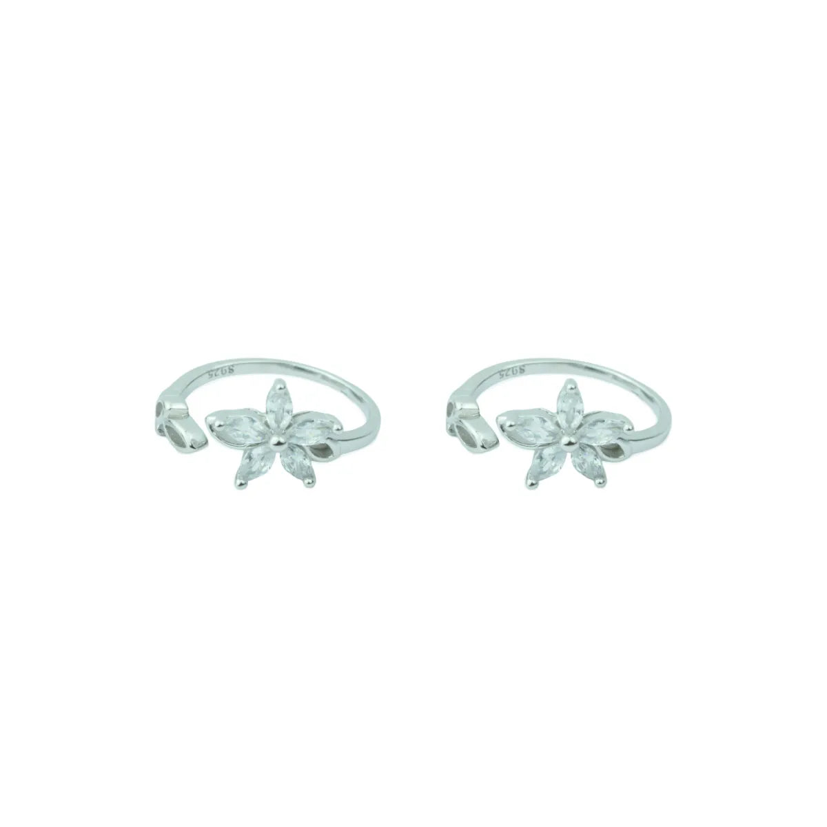 Floral Grace  Adjustable Toe Ring (Rose Gold Finish)-925 Silver