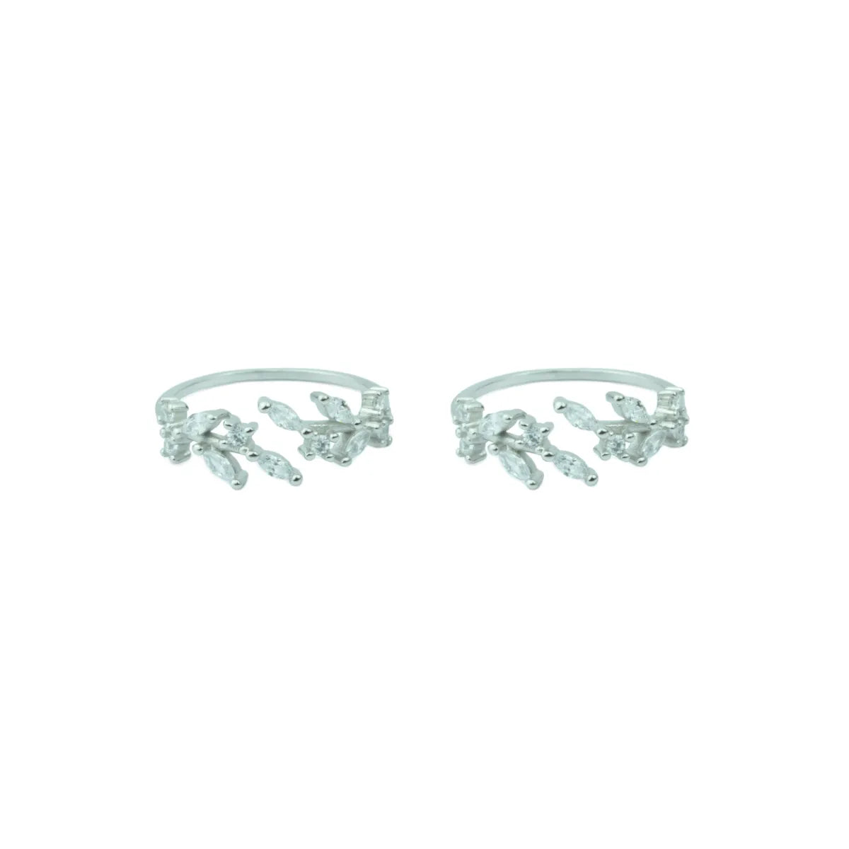Aurora Vine  Adjustable Toe Ring (Rose and silver Gold Finish)-925 silver