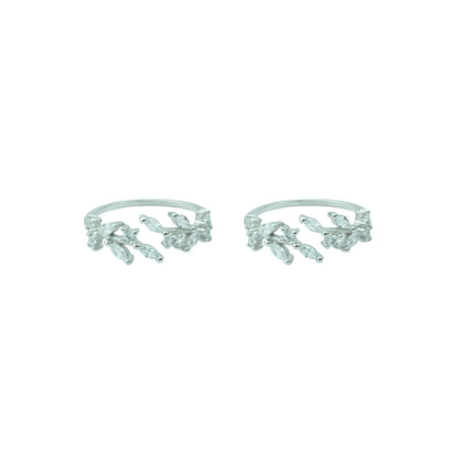 Aurora Vine  Adjustable Toe Ring (Rose and silver Gold Finish)-925 silver