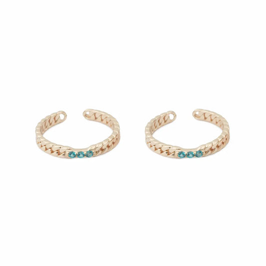 925 Silver Pastel Twirl Adjustable Toe Ring – Rose Gold Finish