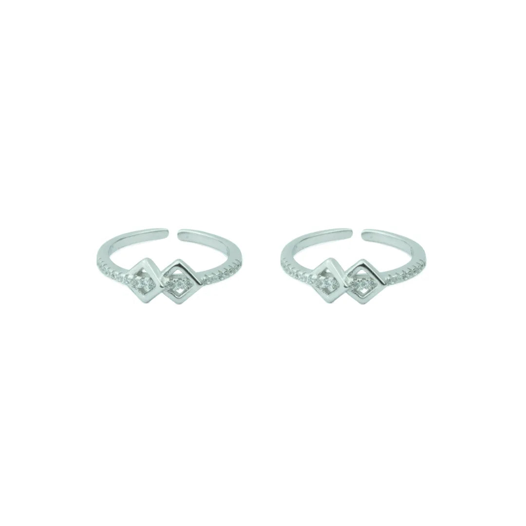 Bloomora 925 Silver Adjustable Toe Ring – Rose Gold Finish