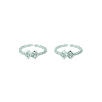Bloomora 925 Silver Adjustable Toe Ring – Rose Gold Finish
