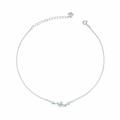 Starlight Cluster 925 Silver Adjustable Station Anklet