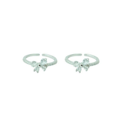 Ethereal Bloom Adjustable Toe Ring-925 Silver