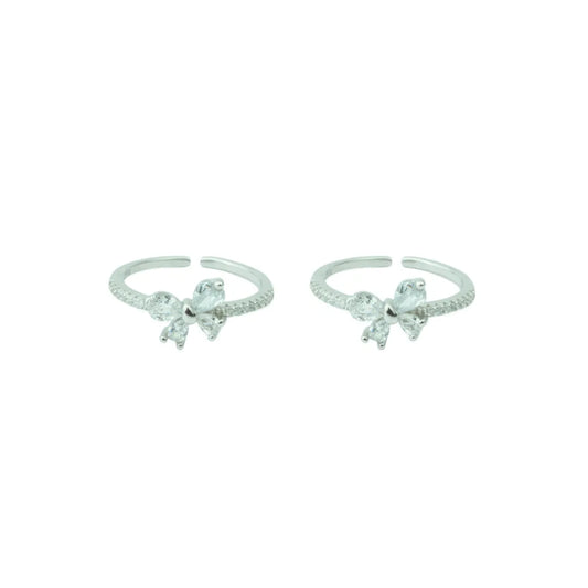 Ethereal Bloom Adjustable Toe Ring-925 Silver