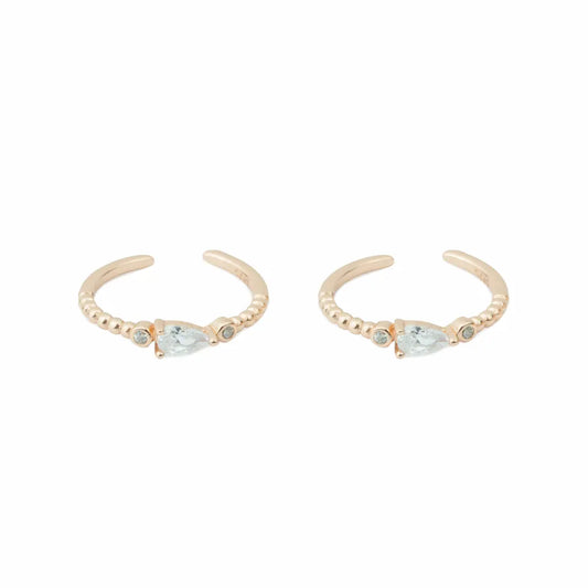 Aurelle Drop 925 Silver Adjustable Toe Ring – Rose Gold