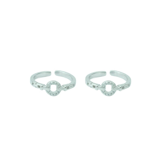 Celeste Circle 925 Silver Adjustable Toe Ring