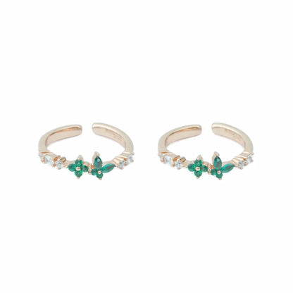 Verdelle Bloom  Adjustable Toe Ring (Rose Gold Finish)-925 Silver