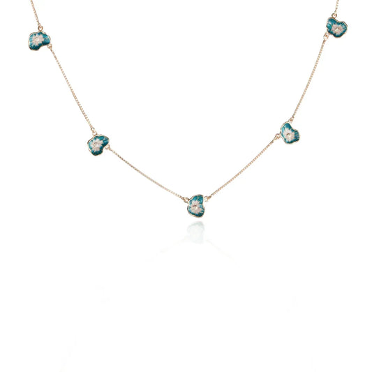 Azure Bloom Necklace - 925 Silver