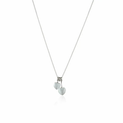 925 Silver Twin Heart Glow Adjustable Necklace