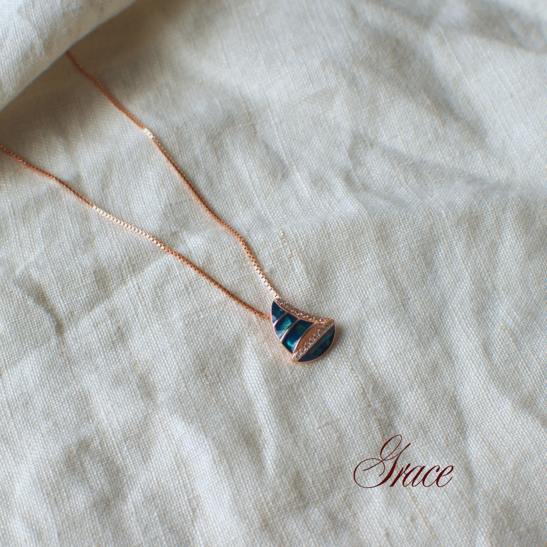 Azure Curve Necklace - 925 Silver
