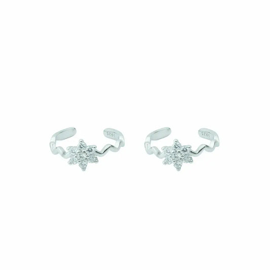 Radiant Bloom 925 Silver Adjustable Toe Ring
