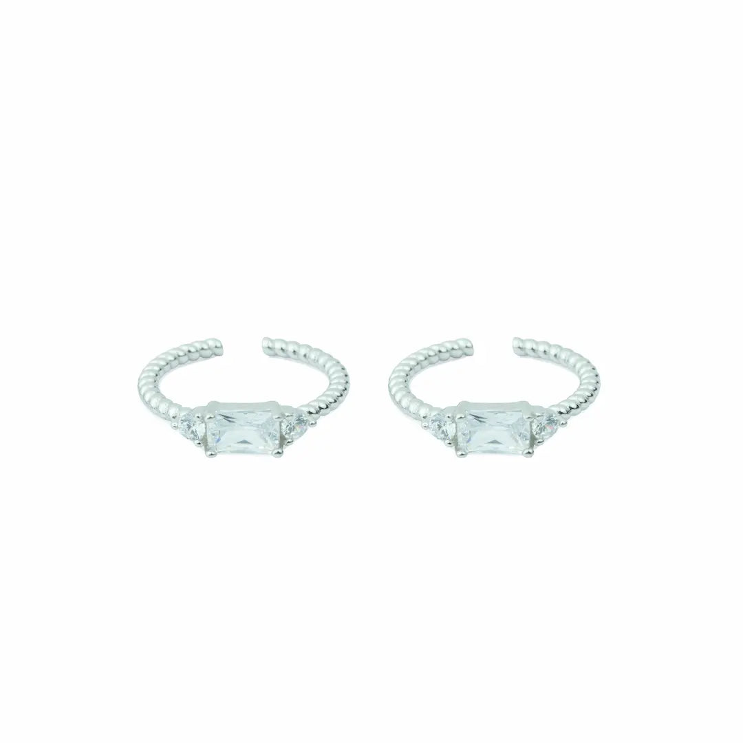 Aurora Charm Adjustable Toe Ring-925 Silver