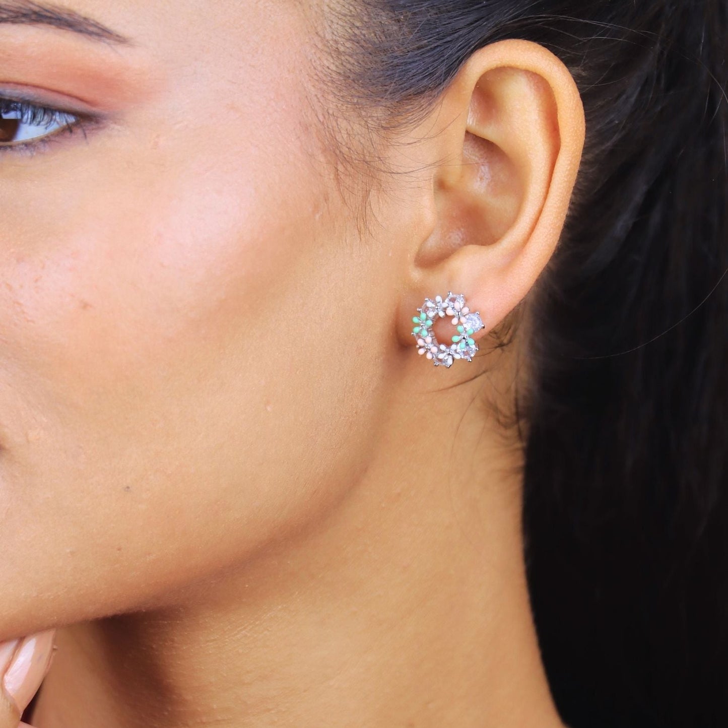 The Pastel Bloom Earrings - 925 Silver