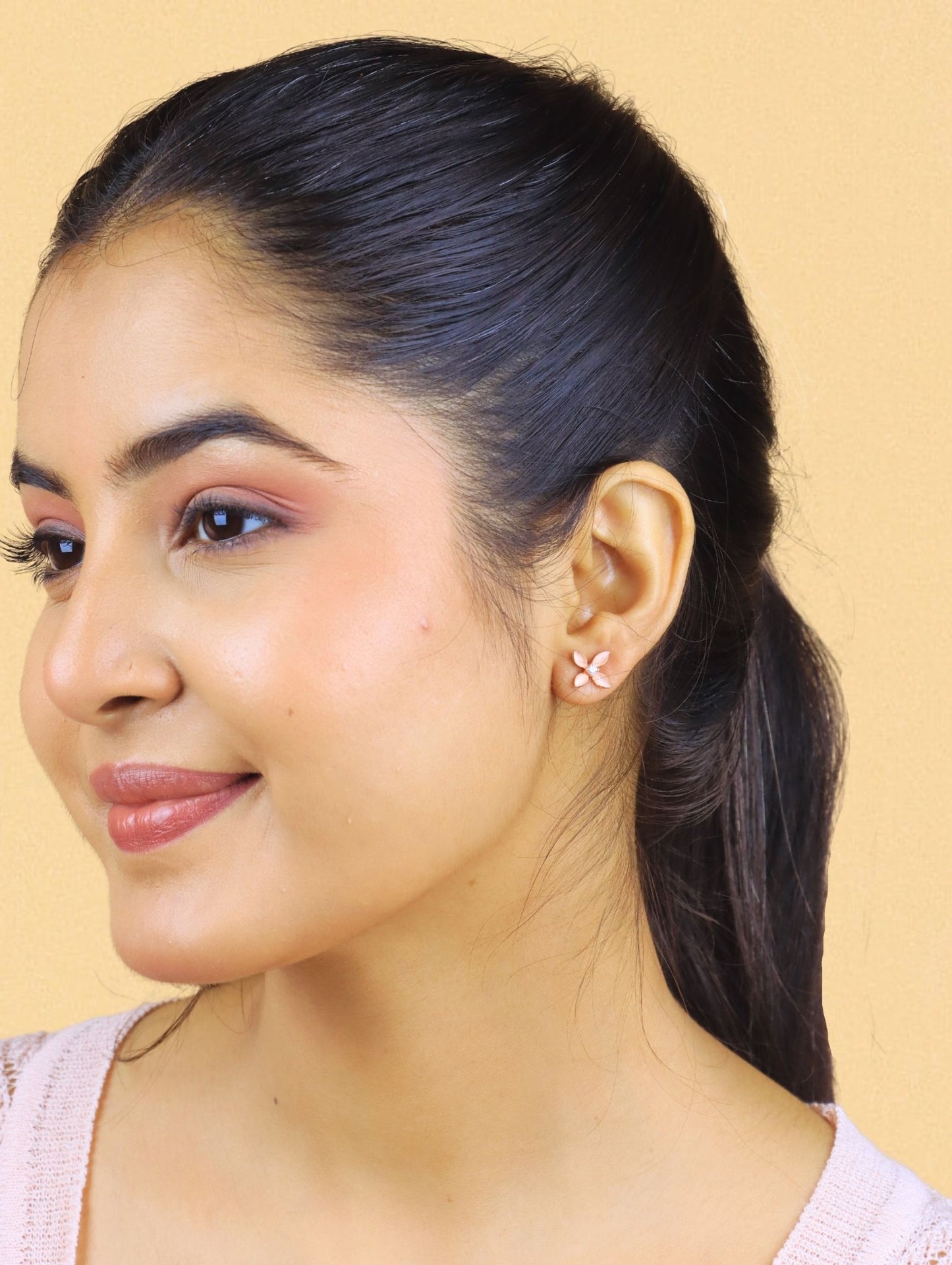 Petal Kiss Earrings - 925 Silver